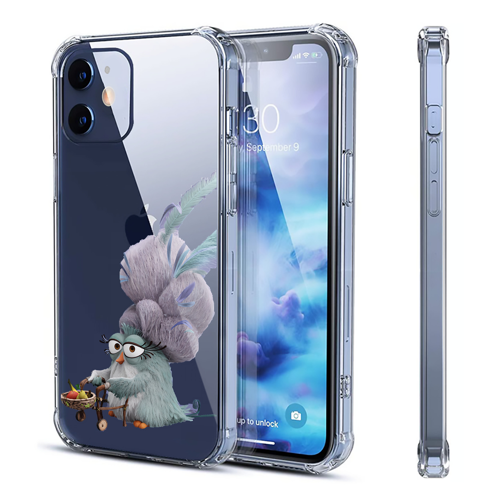 （画像用） Angry Birds アングリーバード 【iPhone 12シリーズ対応】透明スマホケース（クリアソフトケース）